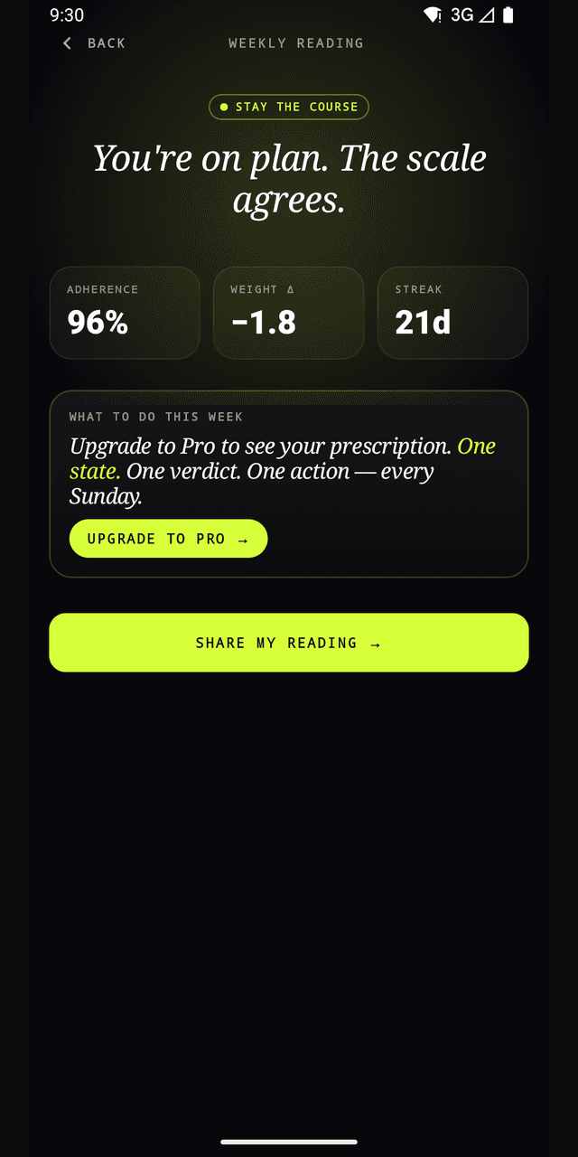 Fat Loss Ratio screen 3