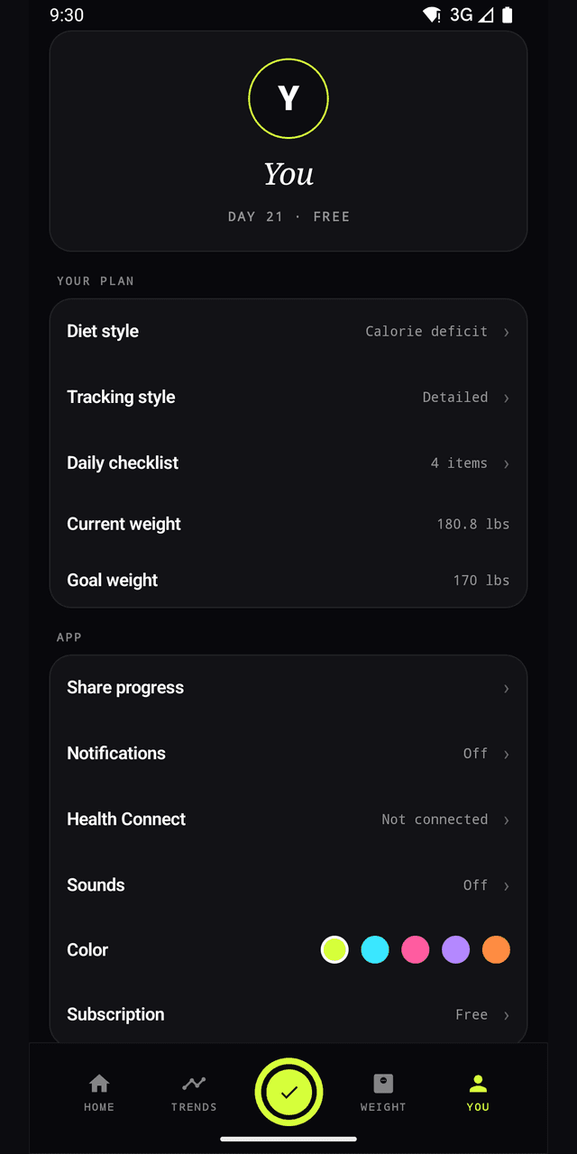 Fat Loss Ratio screen 6