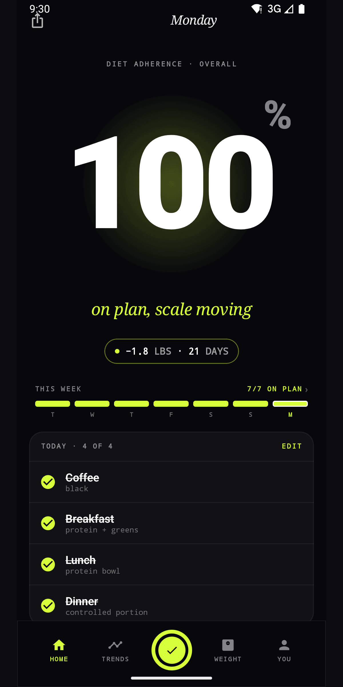 Fat Loss Ratio screen 1